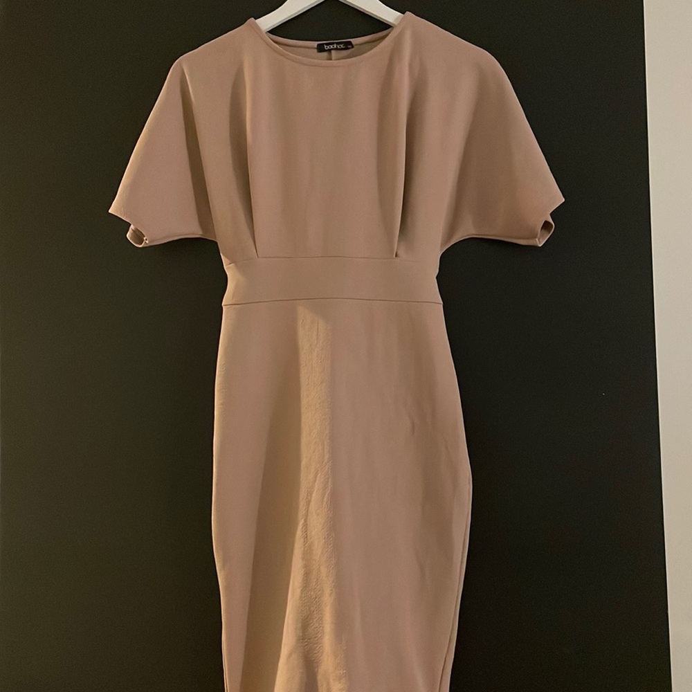 Taupe midi dress size 8